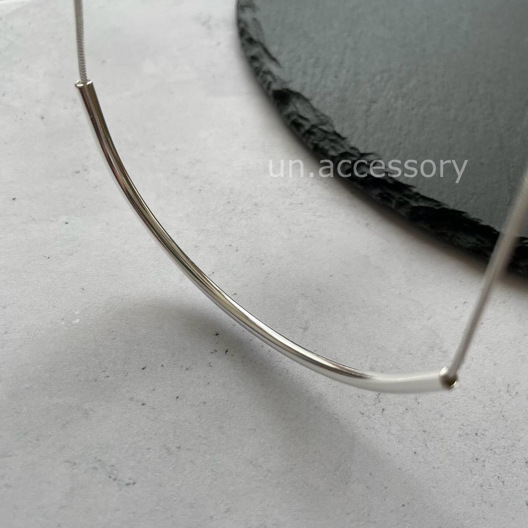 シルバー925 スネークチェーン ネックレス ネックカフ 金属アレルギー対応 レディースのアクセサリー(ネックレス)の商品写真