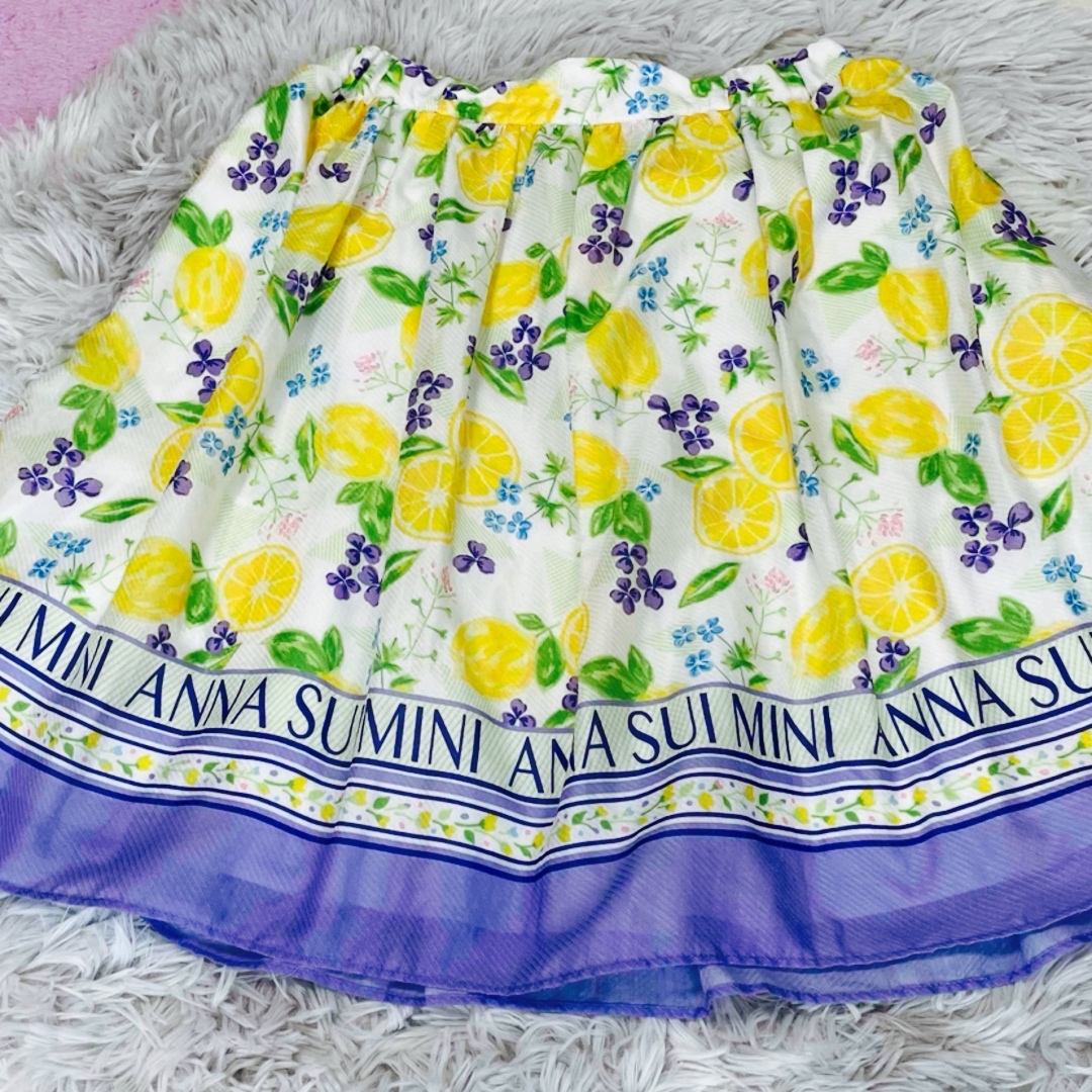 ANNA SUI mini(アナスイミニ)のアナスイミニ　アナスイミニスカート　レモン柄スカート　150㎝ キッズ/ベビー/マタニティのキッズ服女の子用(90cm~)(スカート)の商品写真