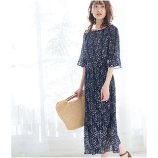 ロペピクニック(Rope' Picnic)のRope Picnic シャーリングワンピース(ロングワンピース/マキシワンピース)