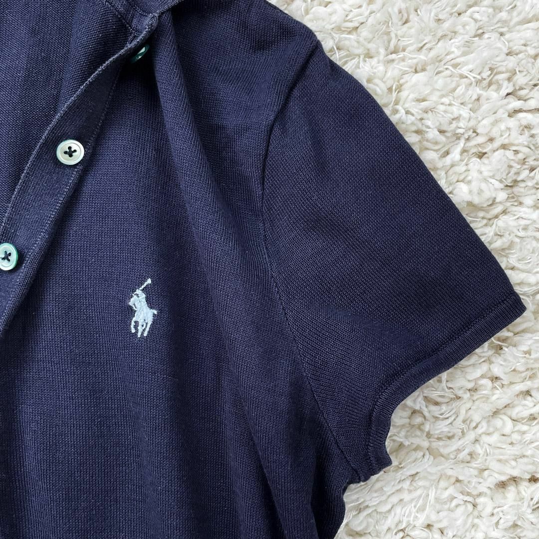 Ralph Lauren(ラルフローレン)のRALPH LAUREN フレンチスリーブ 柔らか鹿の子 ポロシャツ ロゴ刺繍 レディースのトップス(ポロシャツ)の商品写真