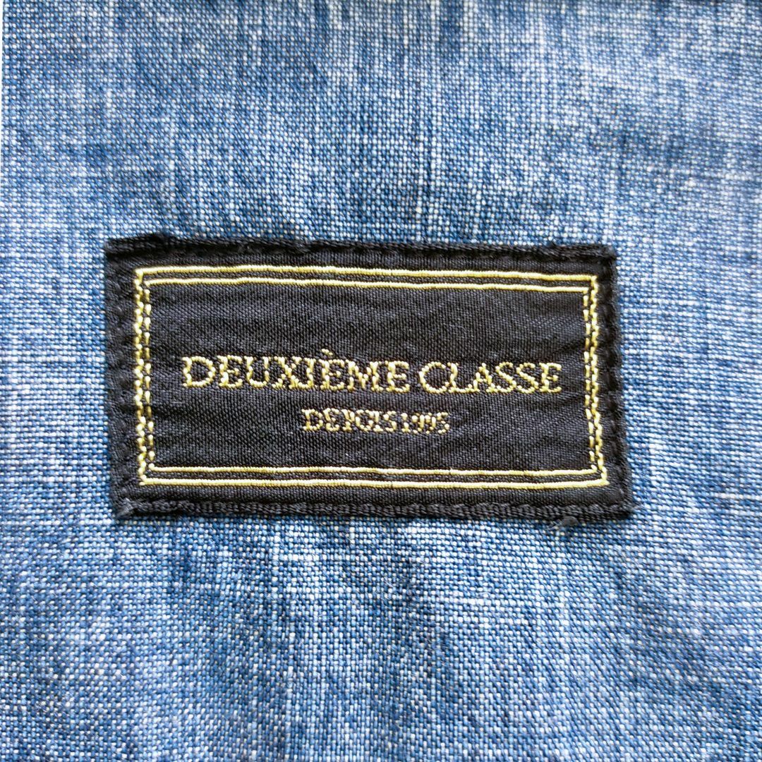 DEUXIEME CLASSE(ドゥーズィエムクラス)のドゥーズィエムクラス デニム 長袖 シャツ ライトブルー 36 スナップボタン レディースのトップス(シャツ/ブラウス(長袖/七分))の商品写真