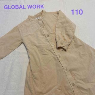 グローバルワーク(GLOBAL WORK)のGLOBAL WORK コーデュロイ　シャツワンピース　110(ワンピース)