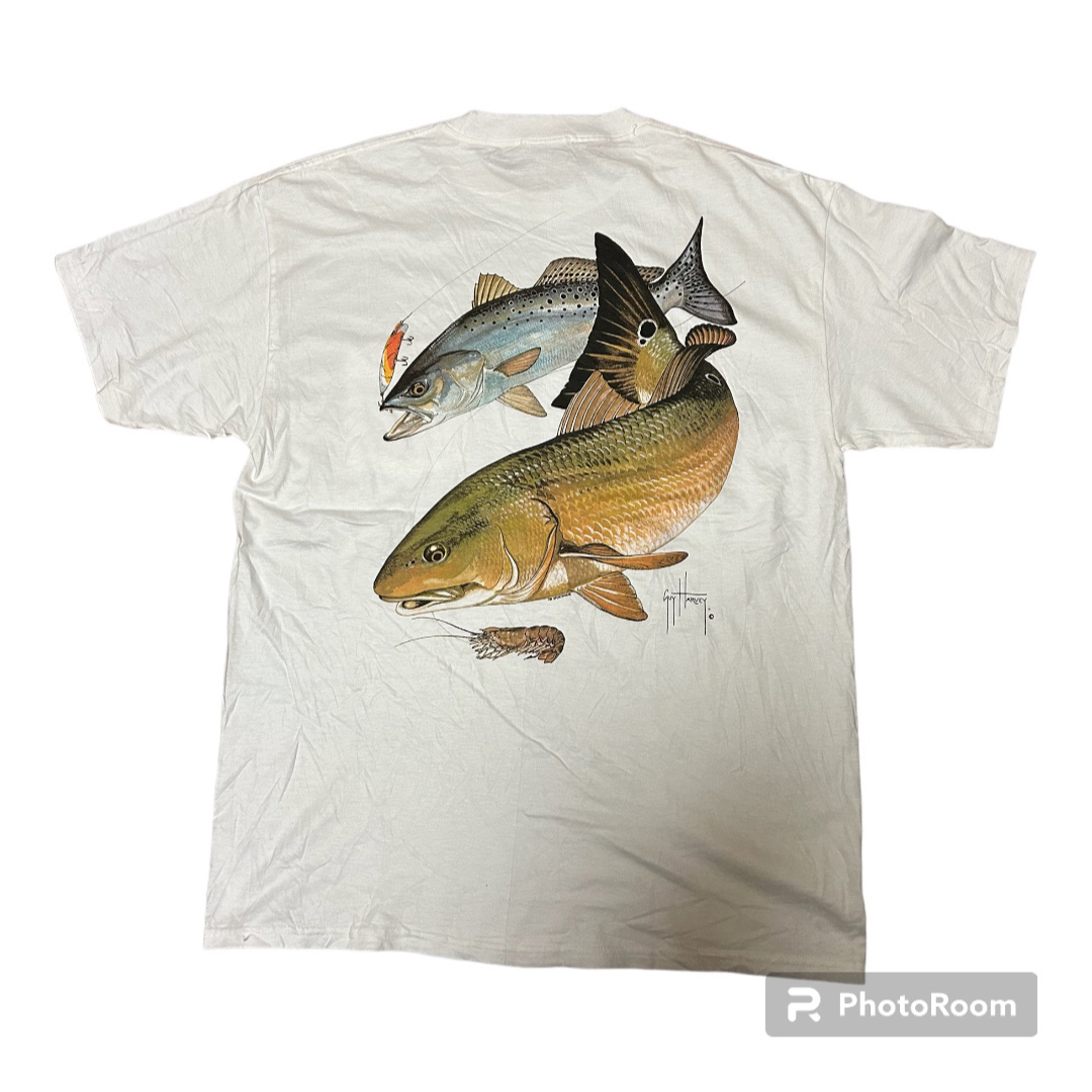 90s00s DEAD STOCK GUY HARVEY 魚プリント Tシャツ メンズのトップス(Tシャツ/カットソー(半袖/袖なし))の商品写真