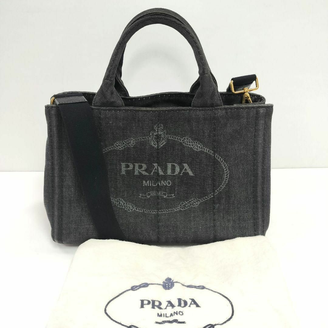 PRADA(プラダ)のプラダ　カナパ　２WAY　デニム　ハンド　バッグ レディースのバッグ(ハンドバッグ)の商品写真