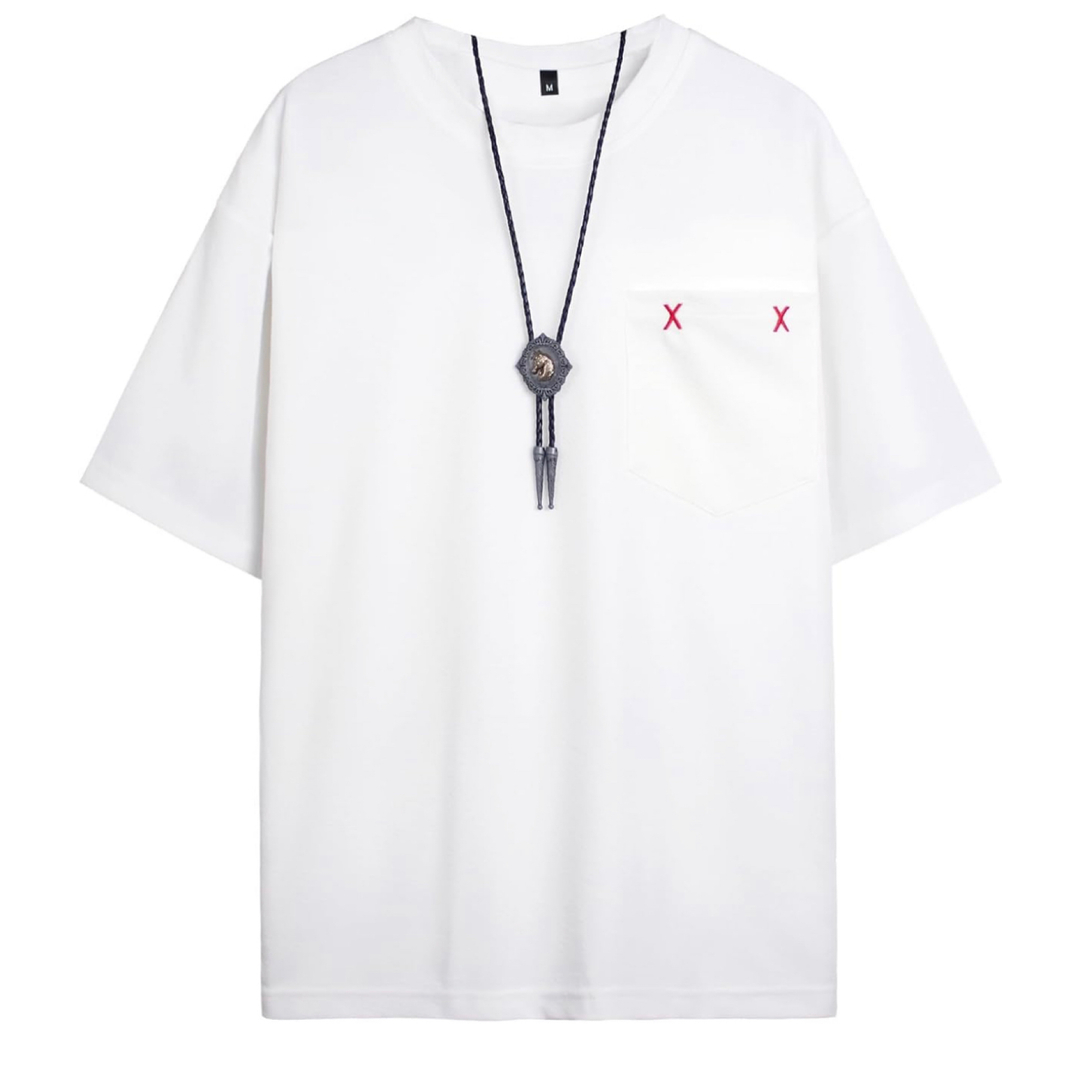 tシャツ メンズ 半袖 クールネック ティーシャツ メンズ ポッケト レディースのトップス(Tシャツ(半袖/袖なし))の商品写真