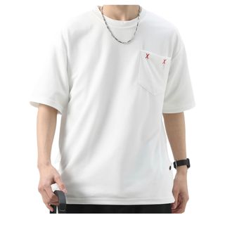 tシャツ メンズ 半袖 クールネック ティーシャツ メンズ ポッケト(Tシャツ(半袖/袖なし))