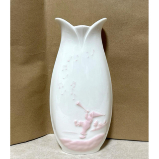 花瓶　白　ピンク(花瓶)