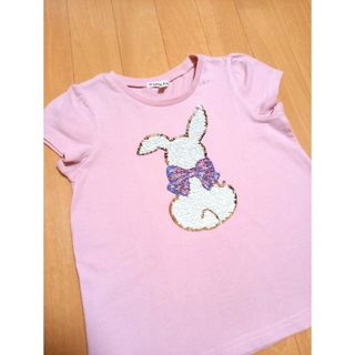 エニィファム(anyFAM)の美品◆エニィファム ミラクルスパンコール うさぎちゃんTシャツ ◆(Tシャツ/カットソー)