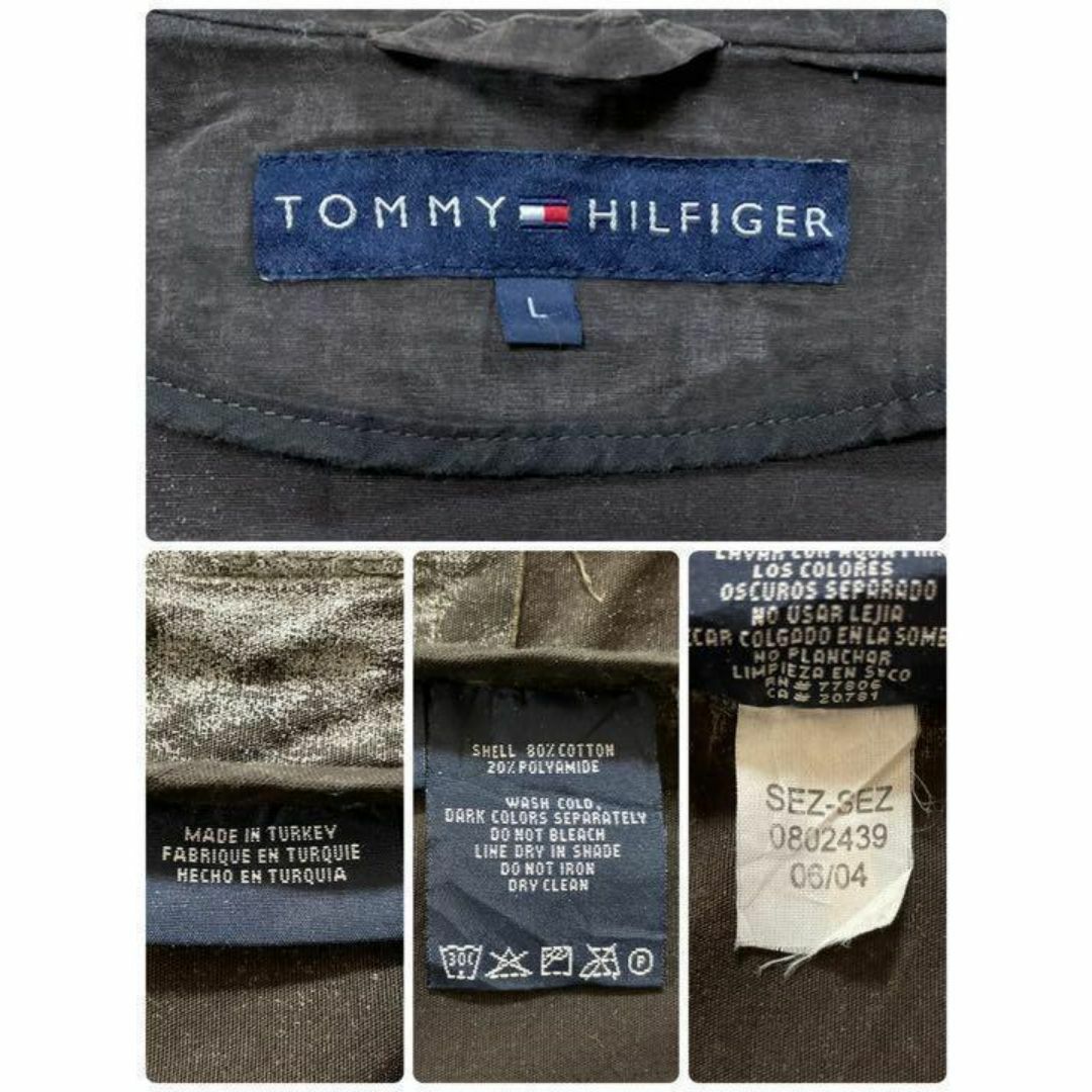 TOMMY HILFIGER(トミーヒルフィガー)のトミーヒルフィガー　オイルドジャケット　ダークブラウン　ジップアップ　L その他のその他(その他)の商品写真