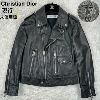 クリスチャンディオール(Christian Dior)の現行　クリスチャンディオール　ライダースジャケット　34  Bee ラムレザー(ライダースジャケット)