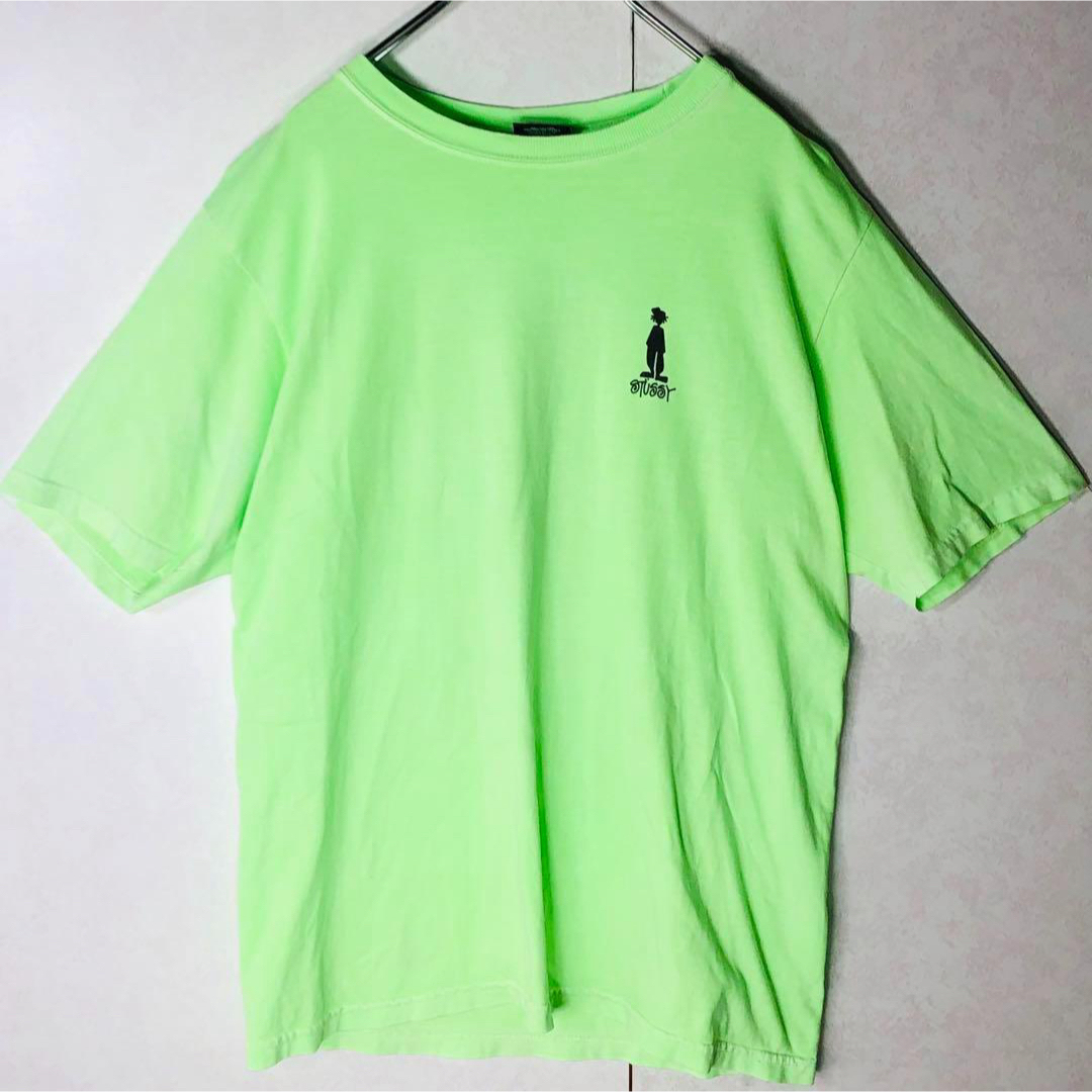 STUSSY(ステューシー)の【希少デザイン】ステューシー シャドーマン プリントデカロゴ Tシャツ 入手困難 メンズのトップス(Tシャツ/カットソー(半袖/袖なし))の商品写真