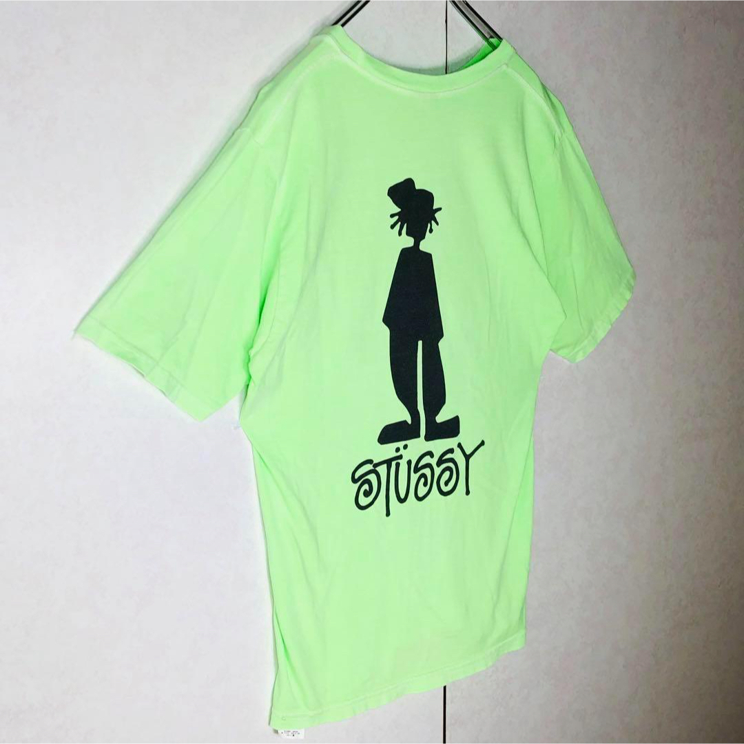 STUSSY(ステューシー)の【希少デザイン】ステューシー シャドーマン プリントデカロゴ Tシャツ 入手困難 メンズのトップス(Tシャツ/カットソー(半袖/袖なし))の商品写真