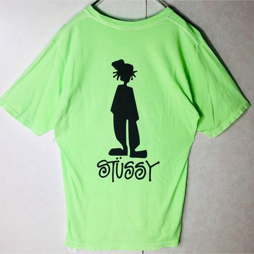 STUSSY(ステューシー)の【希少デザイン】ステューシー シャドーマン プリントデカロゴ Tシャツ 入手困難 メンズのトップス(Tシャツ/カットソー(半袖/袖なし))の商品写真