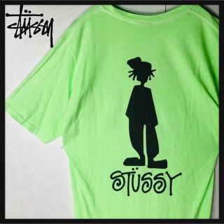 ステューシー(STUSSY)の【希少デザイン】ステューシー シャドーマン プリントデカロゴ Tシャツ 入手困難(Tシャツ/カットソー(半袖/袖なし))