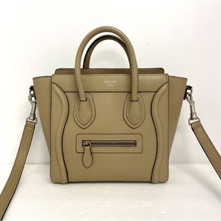 セリーヌ(celine)の【美品】CELINE ラゲージ ナノ 2way バッグ デューン ミニ レザー(ショルダーバッグ)