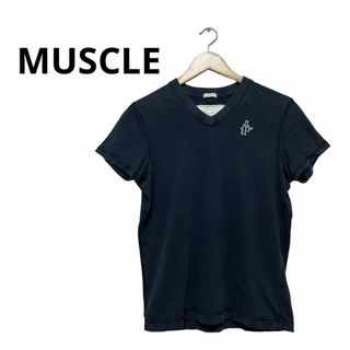 ☆Abercrombie&Fitch MUSCLE Tシャツ ネイビー　ロゴ S