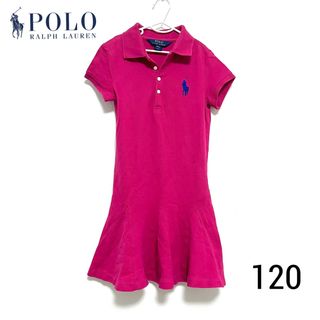 POLO RALPH LAUREN - ポロ ラルフローレン　ワンピース  120 ピンク　半袖　女の子　ビッグポニー