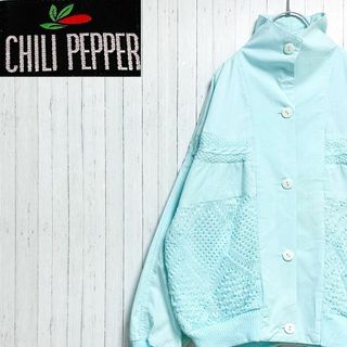 CHILIPEPPER　ヴィンテージ　コットンジャケット　ニット　古着女子　L(ブルゾン)