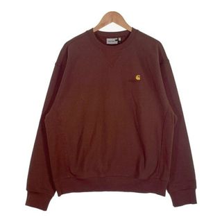 carhartt - Carhartt W.I.P カーハート ワークインプログレス 21AW AMERICAN SCRIPT SWEATSHIRT アメリカンスクリプト スウェットシャツ クルーネックトレーナー ブラウン Size L