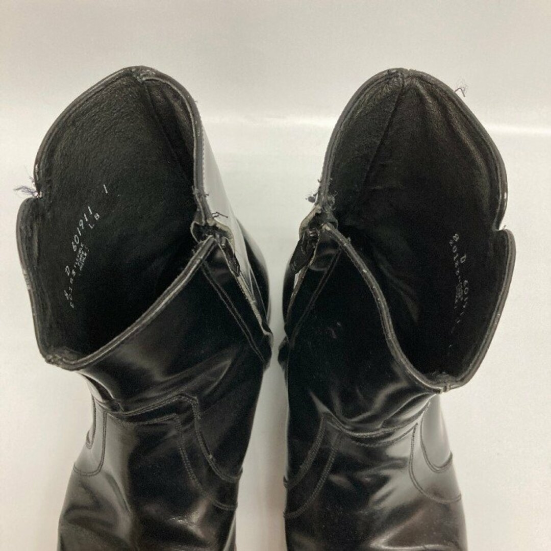★THE FLORSHIEM SHOES フローシャイム サイドジップ ブーツ ブラック エナメル Size 8D (26cm) メンズの靴/シューズ(ブーツ)の商品写真