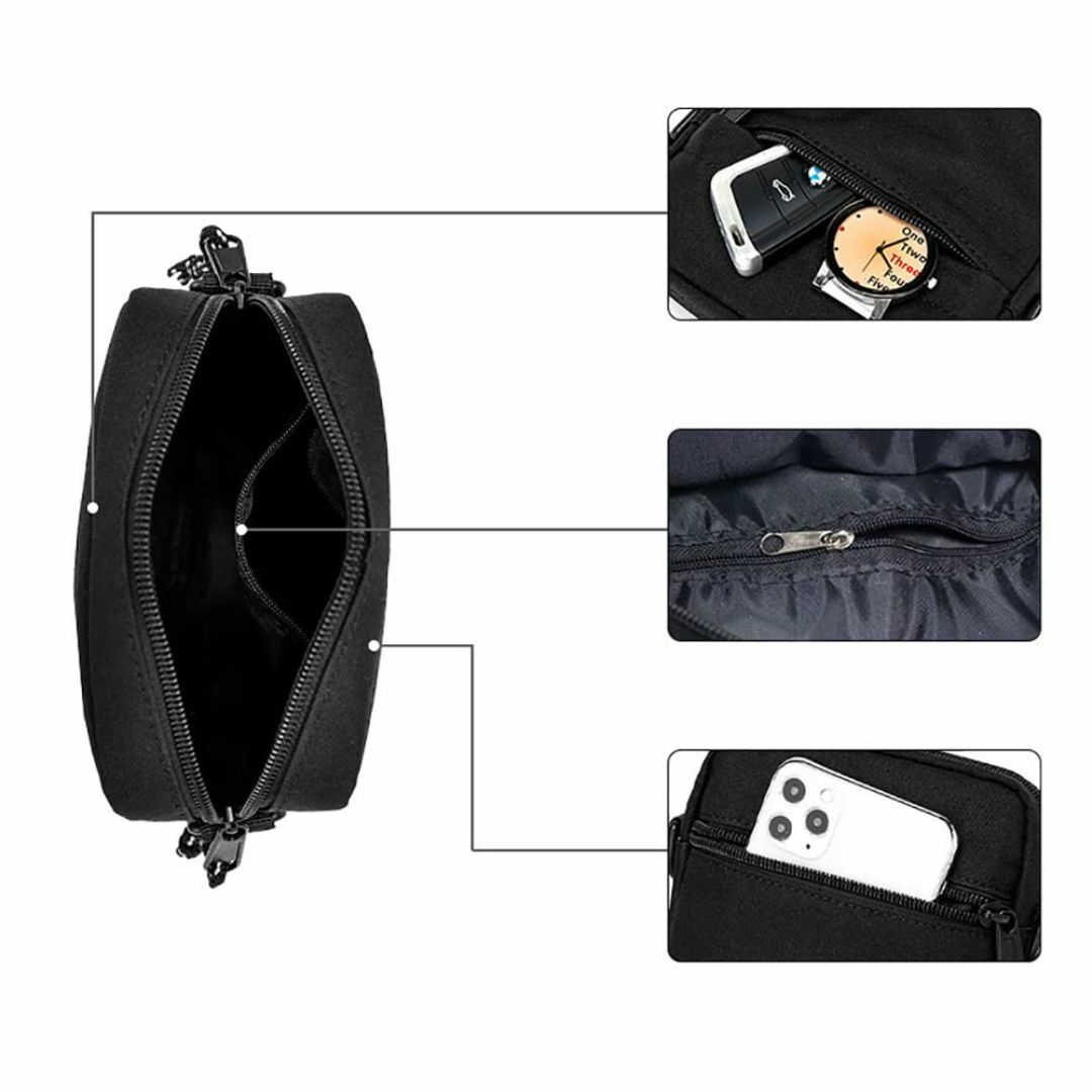 【色: ブラック】[シダーエイト] 無地 ショルダーバッグ レディース メンズ  メンズのバッグ(その他)の商品写真