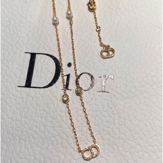 クリスチャンディオール(Christian Dior)の新品♡Christian Dior  CDロゴパールネックレス　ゴールド(ネックレス)