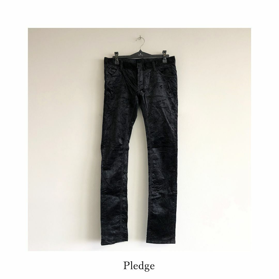 Pledge(プレッジ)のPledge プレッジ スキニー パンツ ブラック メンズ USED M メンズのパンツ(その他)の商品写真