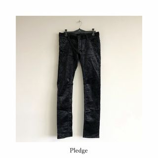 プレッジ(Pledge)のPledge プレッジ スキニー パンツ ブラック メンズ USED M(その他)