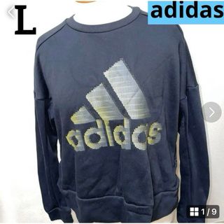 adidas - 最安値❣️adidas  アディダス　レディース　裏起毛　トレーナー　厚手　Ｌ