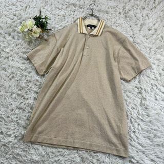 コムデギャルソンオムプリュス(COMME des GARCONS HOMME PLUS)の美品 入手困難 コムデギャルソン ポロシャツ M ギラギラ ラメ 金 襟付き(ポロシャツ)