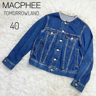 MACPHEE - MACPHEE TOMORROWLAND ノーカラーデニムジャケット　40 L