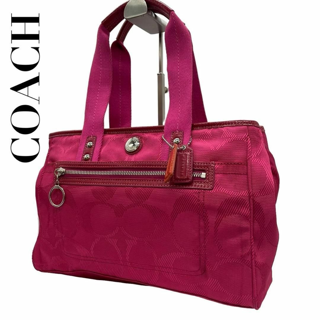 COACH(コーチ)のCOACH コーチ　s75 ピンク　f14876　肩掛け　トートバッグ　ナイロン レディースのバッグ(トートバッグ)の商品写真