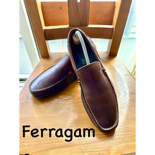 フェラガモ(Ferragamo)のイタリア製　Ferragamo フェラガモ 革靴 6EE 24.5 スリッポン(スリッポン/モカシン)