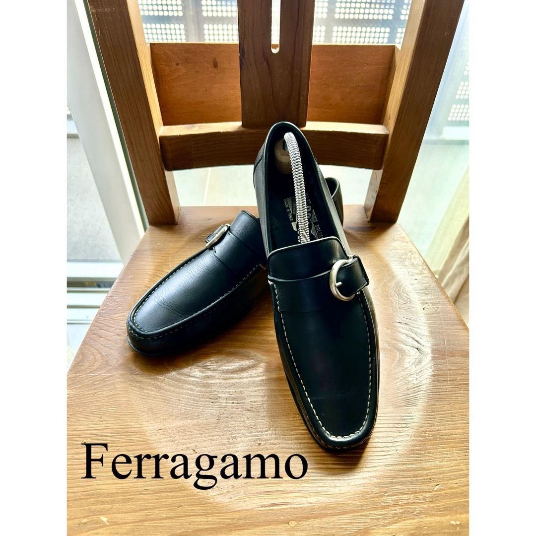 Ferragamo(フェラガモ)のイタリア製フェラガモ　ビットローファー 革靴 ビジネスシューズ 6EE 24.5 メンズの靴/シューズ(スリッポン/モカシン)の商品写真