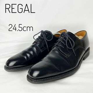 リーガル(REGAL)のREGAL リーガル　プレーントゥ　外羽根　レザー　ブラック　24.5 ビジネス(ドレス/ビジネス)