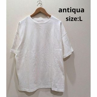 antiqua アンティカ Tシャツ メンズ 半袖 ビッグシルエット バスクT