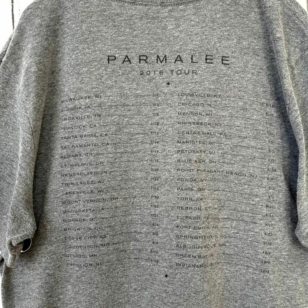 MUSIC TEE(ミュージックティー)のミュージックTシャツ古着　PARMALEE バックプリントTシャツ　M グレー メンズのトップス(Tシャツ/カットソー(半袖/袖なし))の商品写真