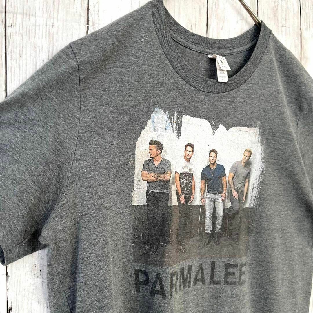 MUSIC TEE(ミュージックティー)のミュージックTシャツ古着　PARMALEE バックプリントTシャツ　M グレー メンズのトップス(Tシャツ/カットソー(半袖/袖なし))の商品写真