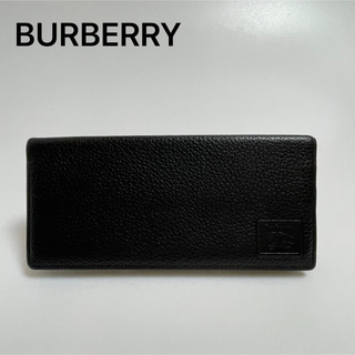 BURBERRY - BURBERRY  バーバリー  本革 長財布  色柄:黒 USED 美品