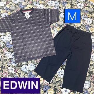 エドウィン(EDWIN)のEDWIN エドウィン　メンズ　ルームウェア パジャマ　半袖 ネイビー　濃紺　M(Tシャツ/カットソー(半袖/袖なし))