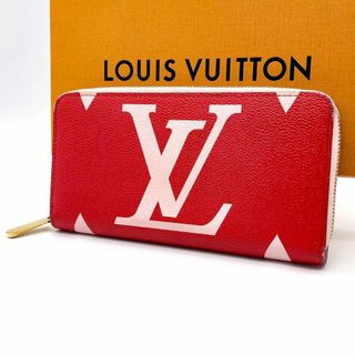 ルイヴィトン(LOUIS VUITTON)の限定品★ルイヴィトン　ジッピーウォレット　ジャイアントモノグラム　ルージュ　赤(財布)