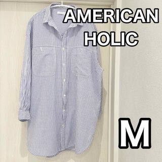 AMERICAN HOLIC - アメリカンホリック ストライプシャツ オーバーサイズ Mサイズ