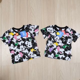 ディズニー(Disney)の新品 子供服 半袖 ディズニー ミッキー 90.100 2点(Tシャツ/カットソー)