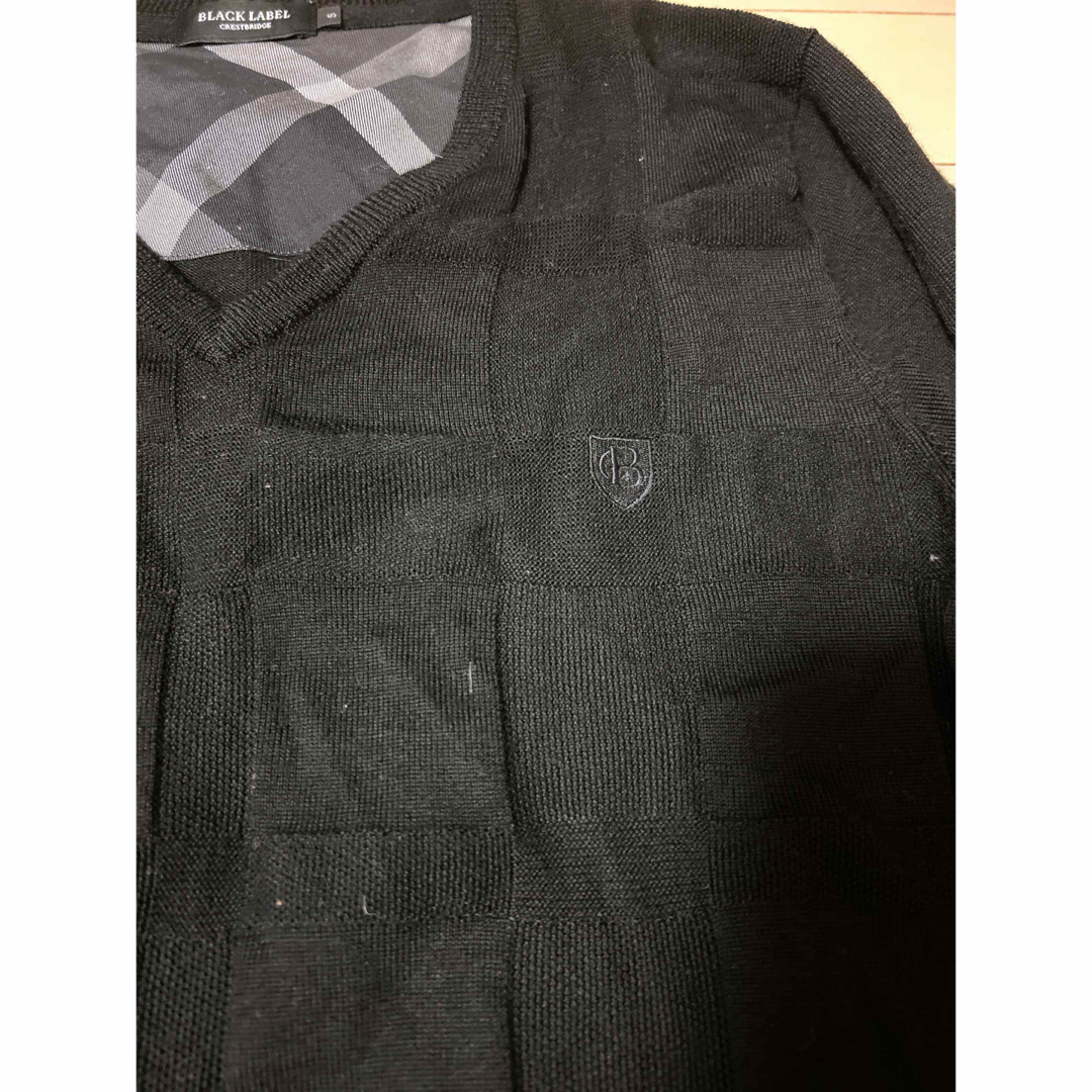 BLACK LABEL CRESTBRIDGE(ブラックレーベルクレストブリッジ)のブラックレーベル　黒　ニット　長袖　メンズ　S レディースのトップス(ニット/セーター)の商品写真