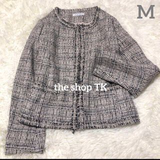 ザショップティーケー(THE SHOP TK)のTHE SHOP TK 美品✨ノーカラージャケット　M ザショップティーケー(ノーカラージャケット)