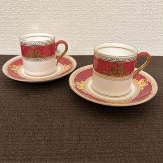 ウェッジウッド(WEDGWOOD)のウェッジウッド　コロンビア　パウダールビー　デミタス　カップ&ソーサー(食器)