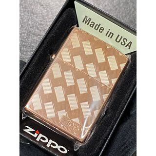 zippo メッシュ ピンクゴールド 特殊加工 両面デザイン 2023年製(その他)