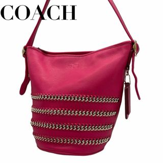 コーチ(COACH)の美品　COACH コーチ　s75　ピンク　35373　バケツ型　ショルダーバッグ(ショルダーバッグ)