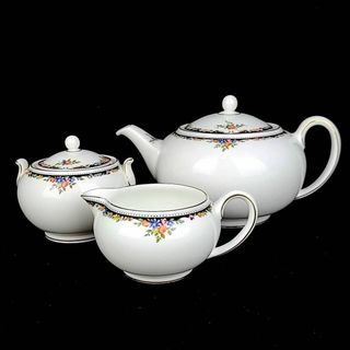 WEDGWOOD - □良品 ◆ ウェッジウッド　オズボーン　ティーポット　シュガーポット　クリーマー