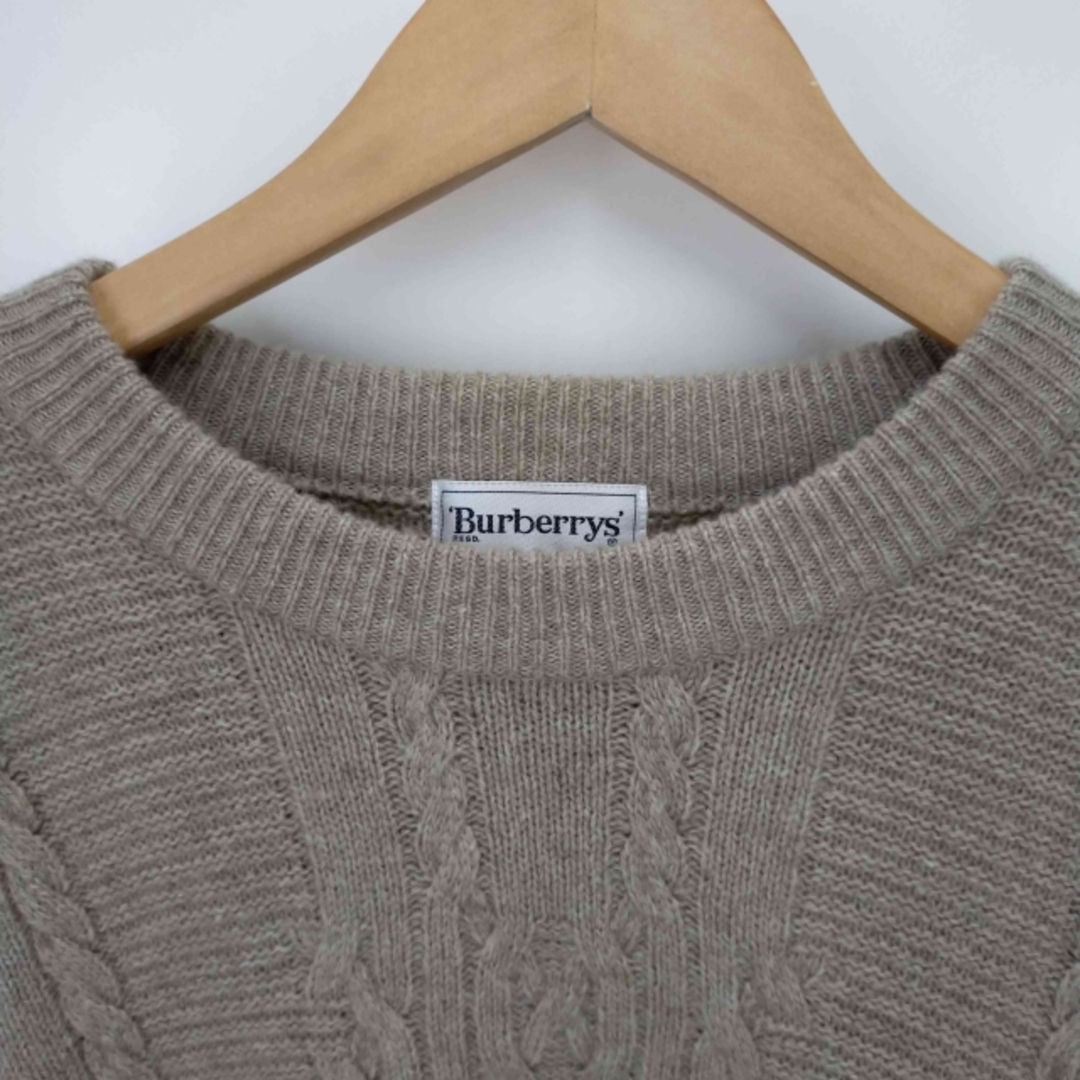 BURBERRY(バーバリー)のBURBERRYS(バーバリーズ) ラムウール ケーブル編み クルーネックニット メンズのトップス(ニット/セーター)の商品写真